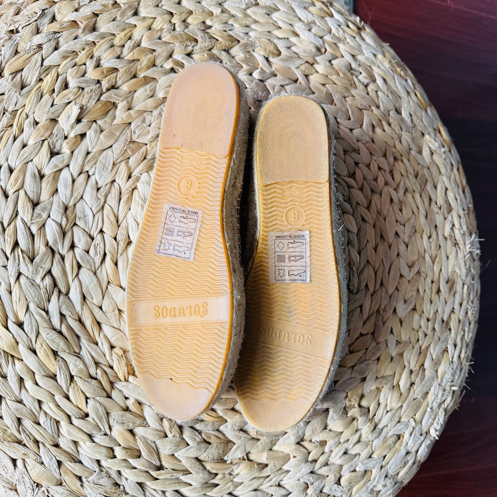 NEW Soludos Women's Leather Espadrille Slip-On in Tan - Picture 6 of 6